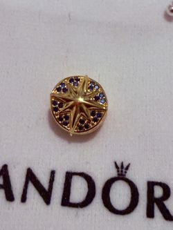 Pandora Marvel Captain Marvel Insignia Charm Gold Plated Multicolor 762744C01