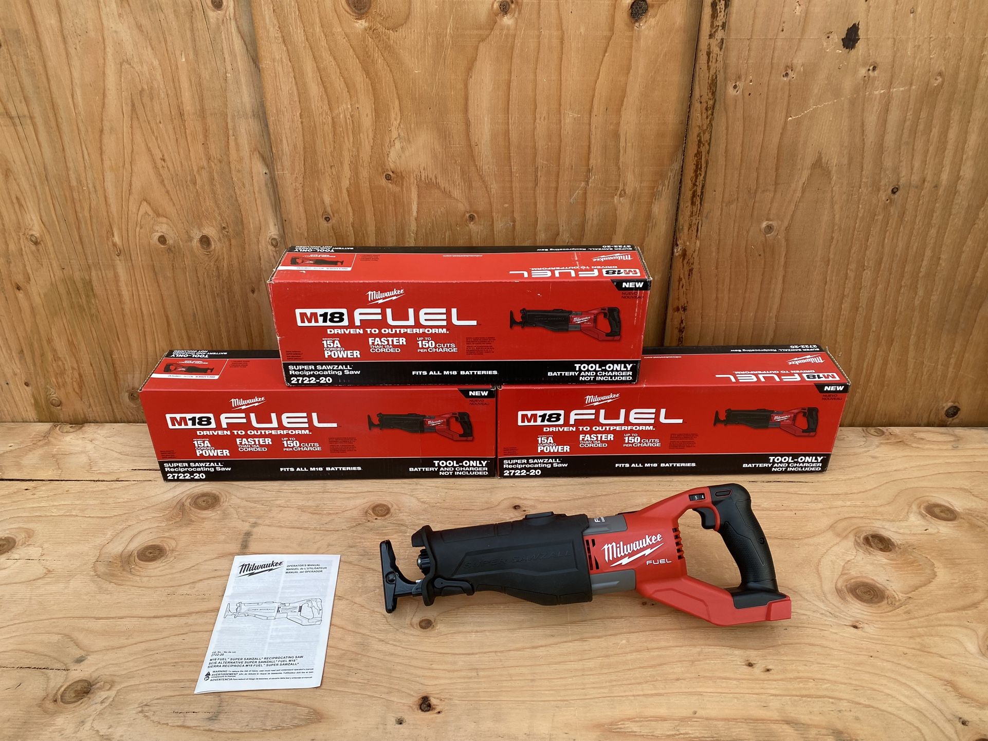 Milwaukee M18 Fuel Super Sawzall Brushless Reciprocating Saw Model 2722-20 (Tool Only)I