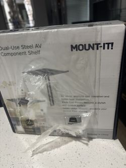 Mount-It! Dual-Use Steel AV Component Shelf