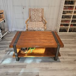 Coffee  Table  And  Single  Chair  