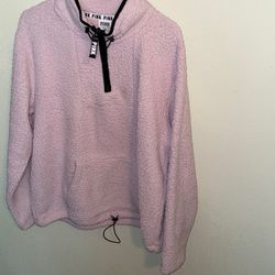 Victoria Secret PINK Sherpa Quarter Zip Jacket Size L
