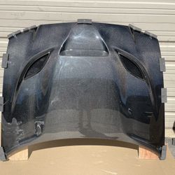 New 2011 2012 2013 2014 Dodge Charger VIS Racing  Hellcat Style Carbon Fiber Vented Hood (Special Order)