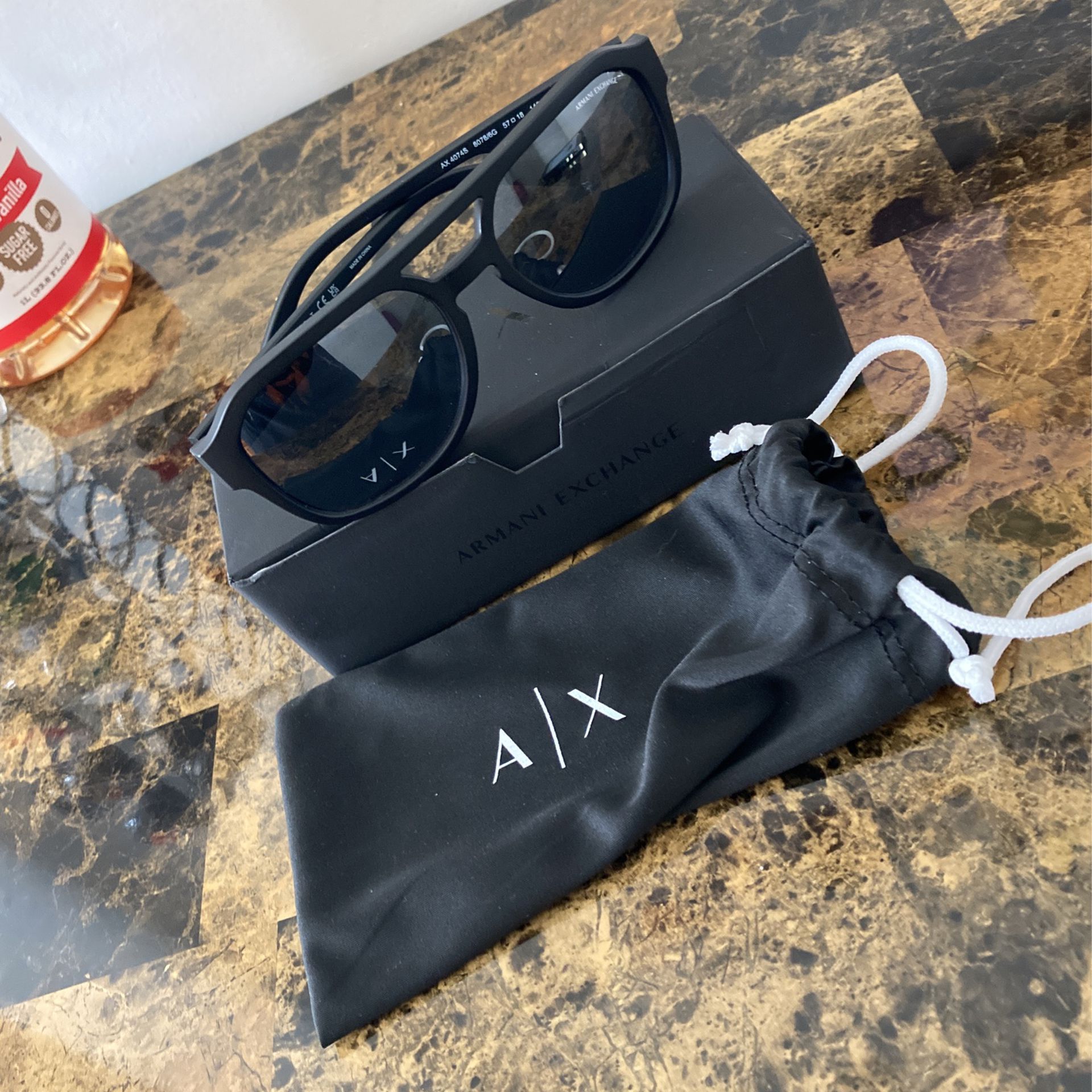 Armani Exchange Matte Black Sunglasses 