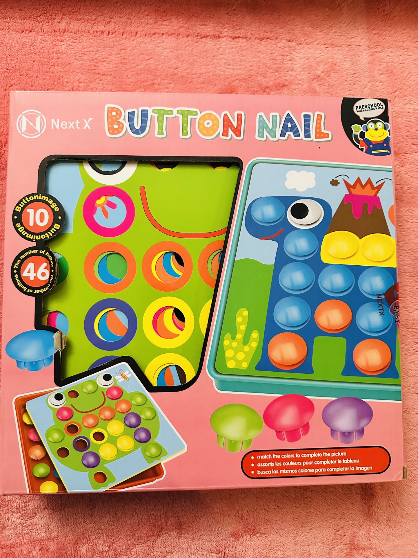 68 Pcs Button Art Toy For Color Matching