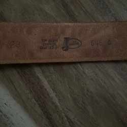 Justin Top Green Cowhide Embossed Leather Belt Size 28