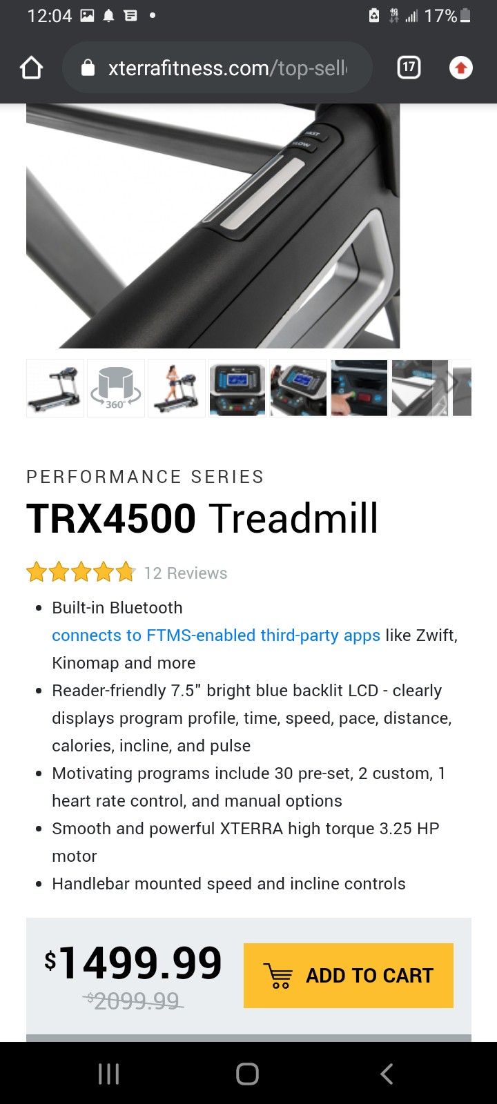TRX4500 treadmill For Sale