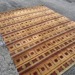 SAFAVIEH Couture Hand-knotted Nepalese Patroula Wool Rug - 8 x 10 Rust/Multi - Rectangle - Originally $7800