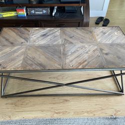 Reclaimed Wood Parquet Coffee Table