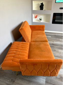 Orange couches