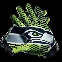 Vapor jet style Seattle seahawk player gloves