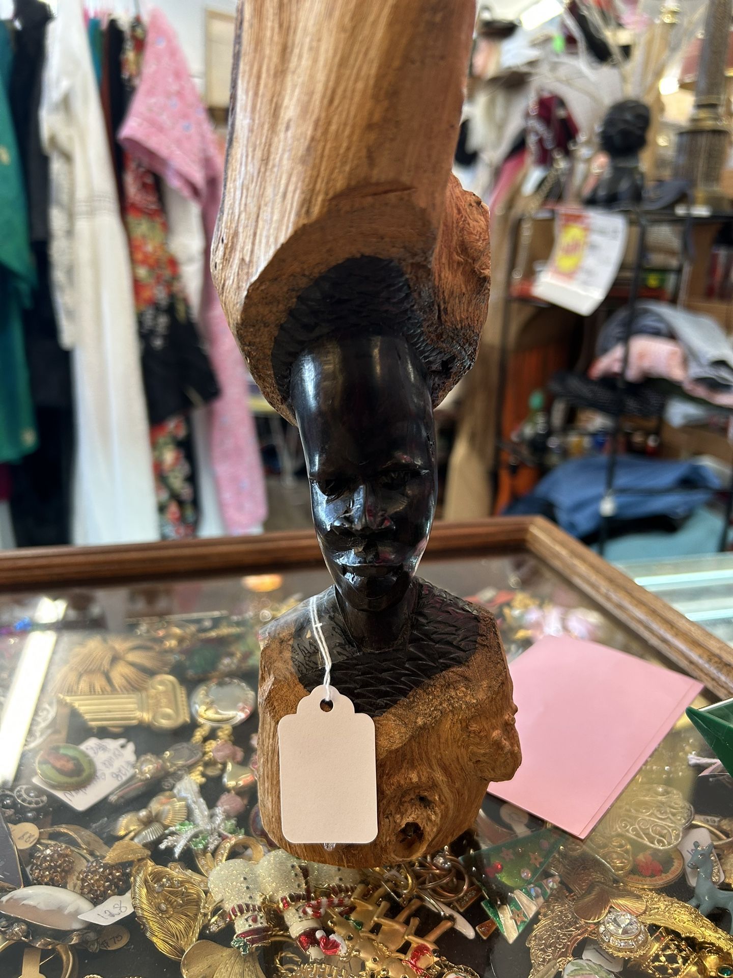 Large Tanzanian Makonde Ebony Wood African Man