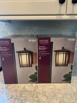 Home Decorators Port Oxford Medium Exterior Wall Lantern (2-Pack)