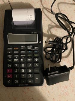 Casio HR-10RC Mini Desktop Printing Calculator | Portable | 12-Digit Display | One-Color Printer