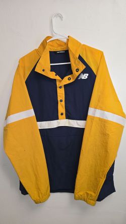 Vintage New Balance Pullover Windbreaker Jacket Men’s M Blue Yellow