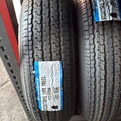 ST 225/75/15 trailer tires 10ply