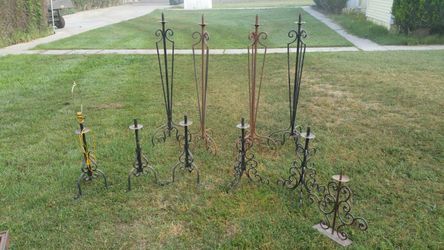 Wrought iron lamps
