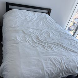 Queen IKEA Bed Frame And Diamond Tempur Pedic Mattress