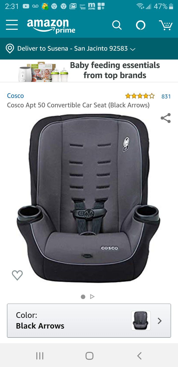 Is new car seat never been use but is big for my coming new born asking 50