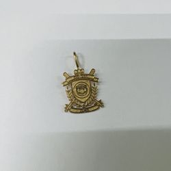 14k Yellow Gold Chicago Cubs Pendant Charm