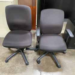2 Black Rolling Office Computer Chairs For Only $30 Ea!