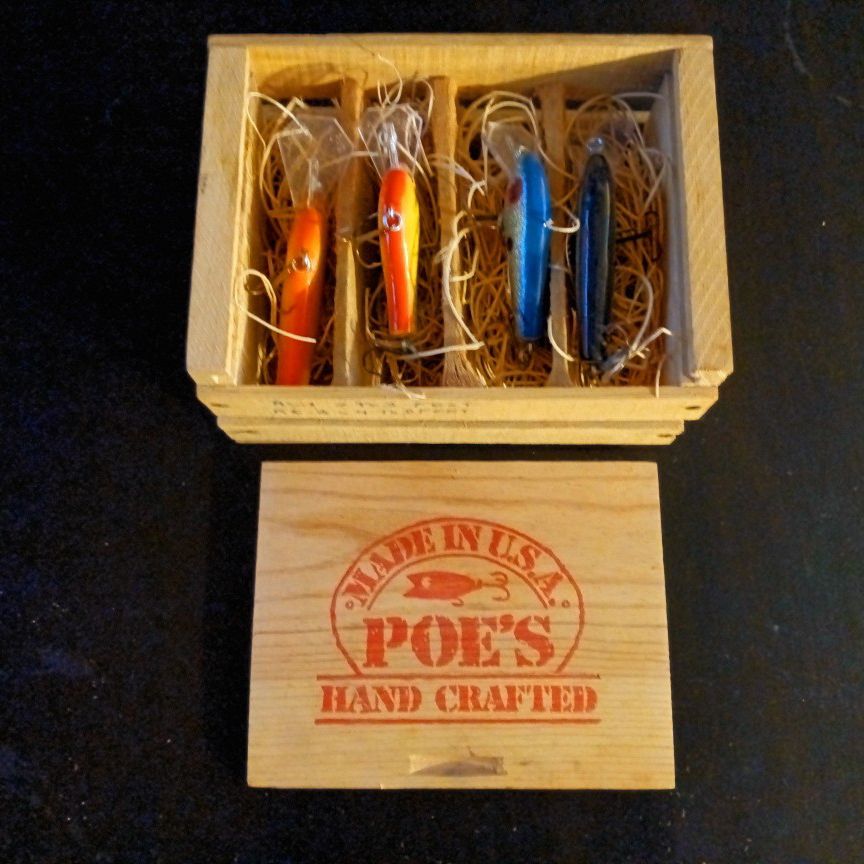Poes Vintage Cedar Lures  $45.