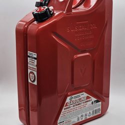 Midwest Metal Jerry Can 5 Gallon - Flame Shield System Spill Proof Spout #5810