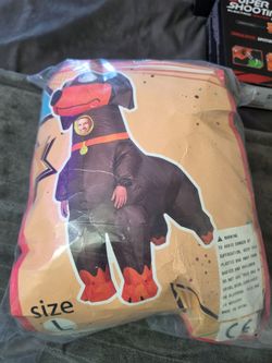 Blow Up Dog Costume, Inflatable Dog Suit for Halloween Party (L)