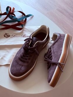 Loro Piana Tennis Walk Suede Sneaker