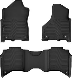 1287b $50 All Weather Floor Mats for 2019-2025 2026 Ram 2500/3500 Crew Cab High Wall,All-Weather,All Season,Odorless,Anti Slip,Rain&Salt Resistant,TP