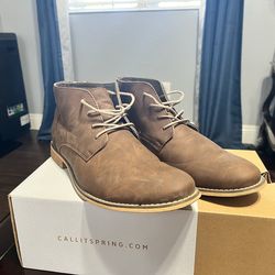 Cognac/bronze boot
