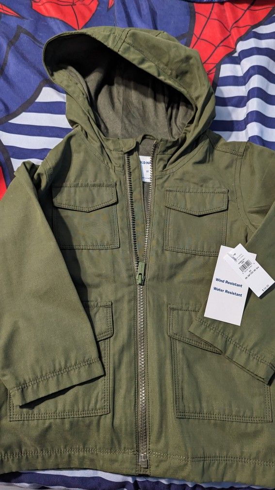 Boys Wind Resistant/ Water Resistant Rain Jacket