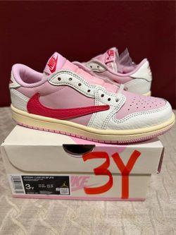 PS SIZE 3Y NIKE JORDAN 1 LOW TRAVIS SCOTT TROPICAL PINK