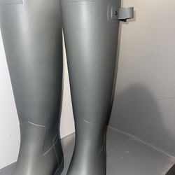 Hunter Boots New Women Gray Grey 9 Rain Outdoor Snow Christmas Hiking