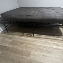 Futon Mattress 54 Wide By 72 Long & Queen Bed frame (TONS of Underneath storage)
