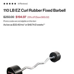 110 Lb Titan Ez Curl Bar