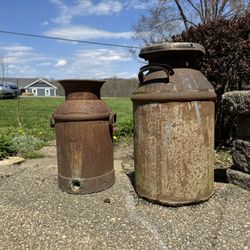 Vintage milk jugs