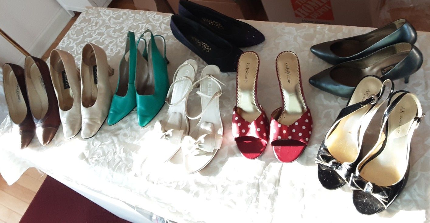 Heels AK Ann Klein, 9 West, Moda, Apostrophe, Evan-Picone 3 Inches Size 9-9 1/2