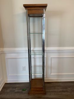 Wood and glass shelf