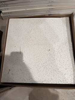 1 Box USG Radar Basic Ceiling Tiles — 15× 2 × 2 ft + 6× 2 × 4 ft Panels