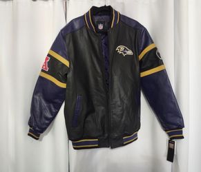 OFFICIALLY LICENSED RAVENS GENUINE LEATHER HEAVY WEIGHT JACKET (BRAND NEW)