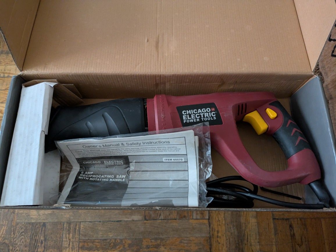 Chicago Electric 6amp Reciprocating Saw With Rotating Handle 