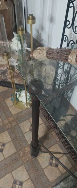 Glass table bronze
