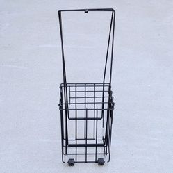 Gamma portable 75 tennis ball hopper or 50 pickleball ball holder with rolling wheels & locking begs