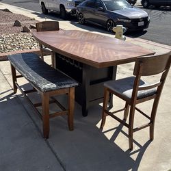 Table with wine rack