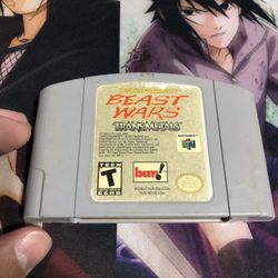 Transformers Beast Wars Transmetal N64 Game (blockbuster Sticker Original)