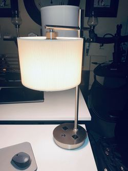 Luxury Modern Desk Lamps w/ 2 Power Outlets