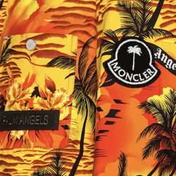 Unisex MONCLER GENIUS 8 Moncler Palm Angels Orange Tallac Long Coat Down Jacket Vest Puffer  Crossover Canada Goose Northface Patagonia 