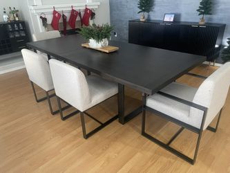 Dining table with bench