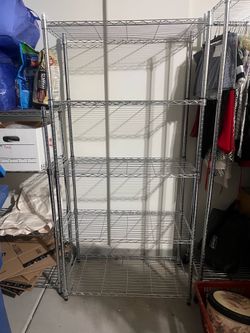 5 Tier Wire Shelving Unit in Chrome
