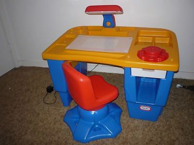 Little Tikes Desk With Light And Swivel Chair For Sale In